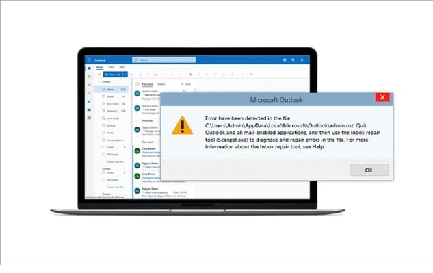 how to fix corrupted email files