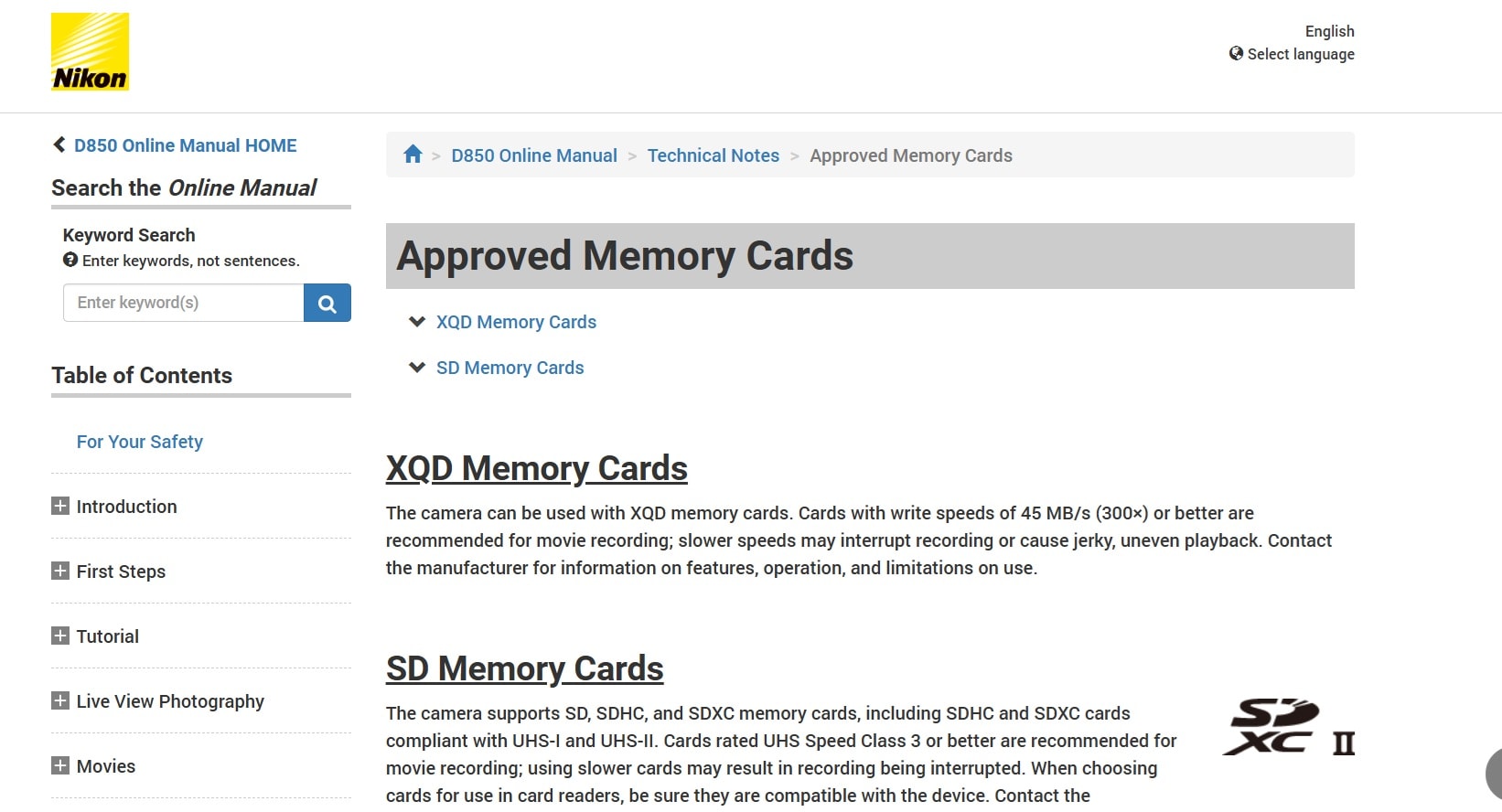 check memory card compatibility 