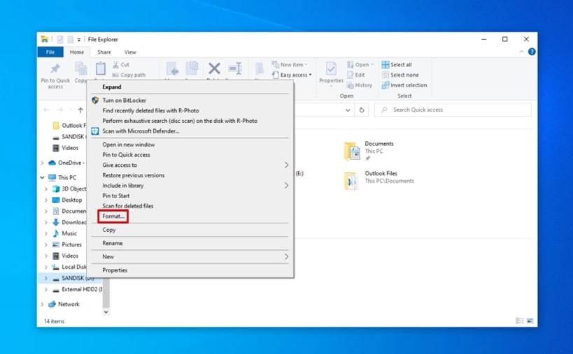 format sd card windows 