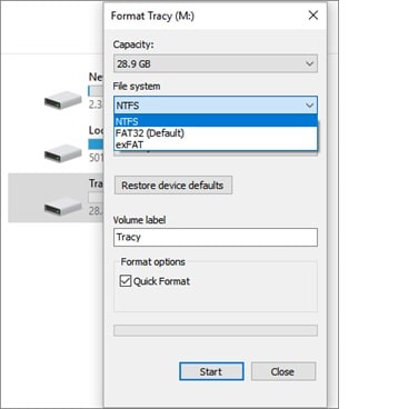 choose file system 