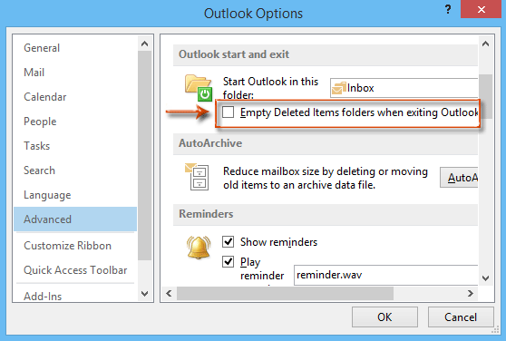 empty deleted items 