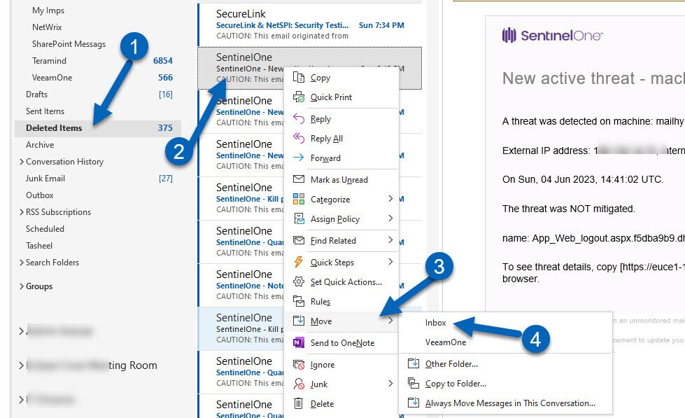 move to inbox