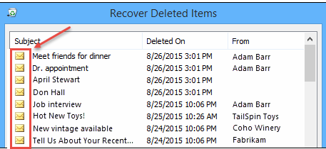 recover deleted items 