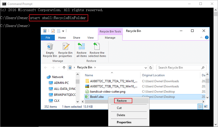 corrupted pen drive recovery cmd recycle bin