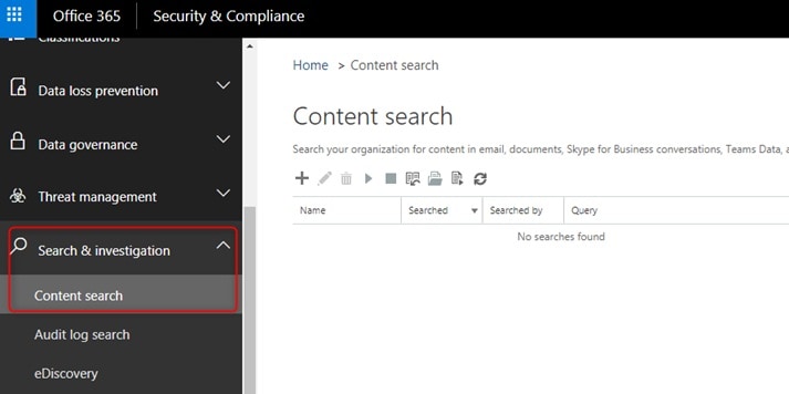 content search admin 