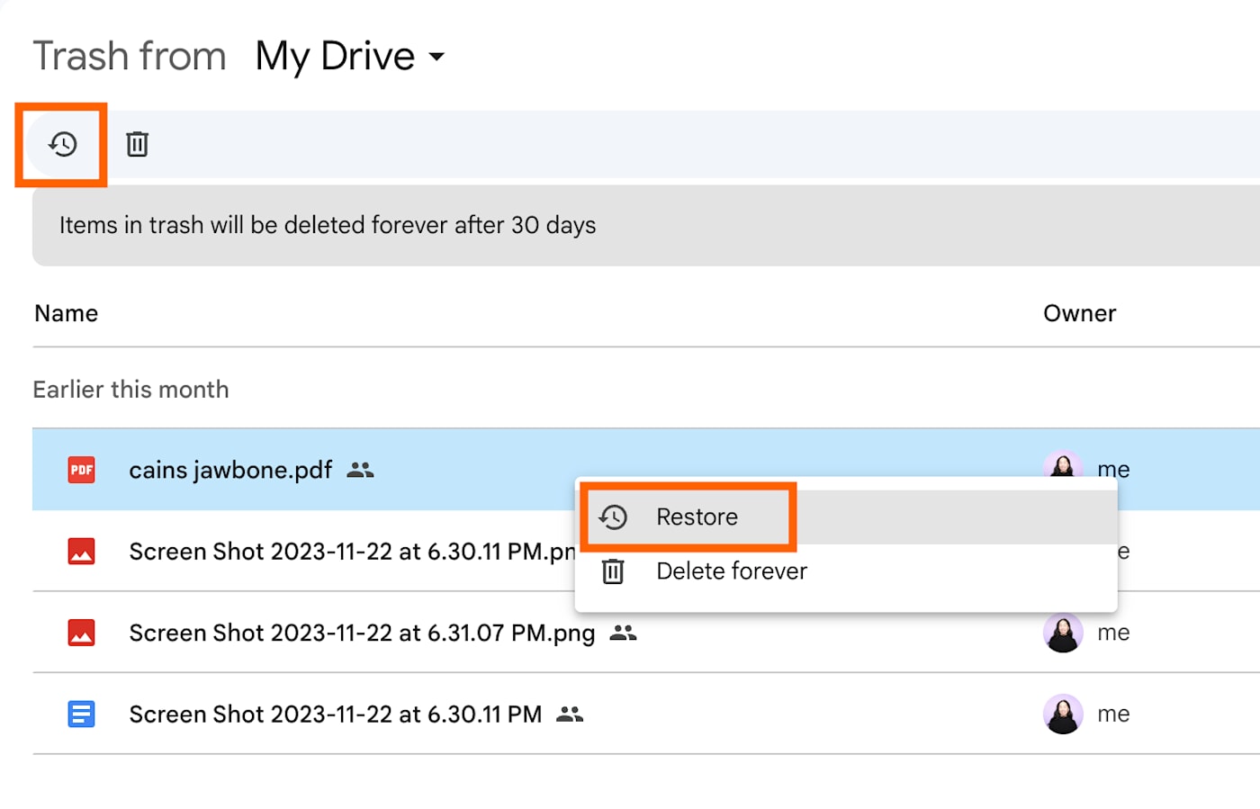 restore from cloud 