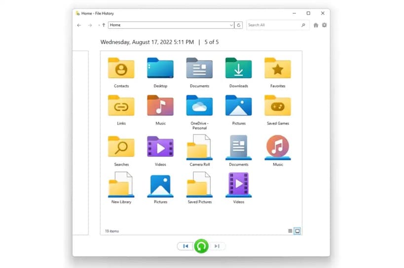 windows file history 