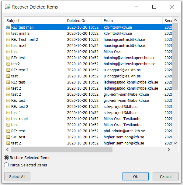 recover deleted items folder  
