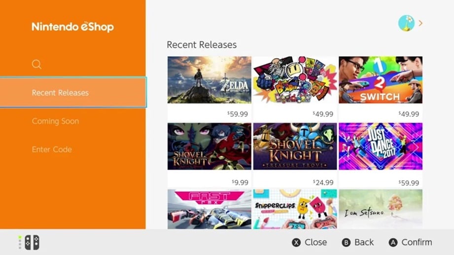 nintendo e store 