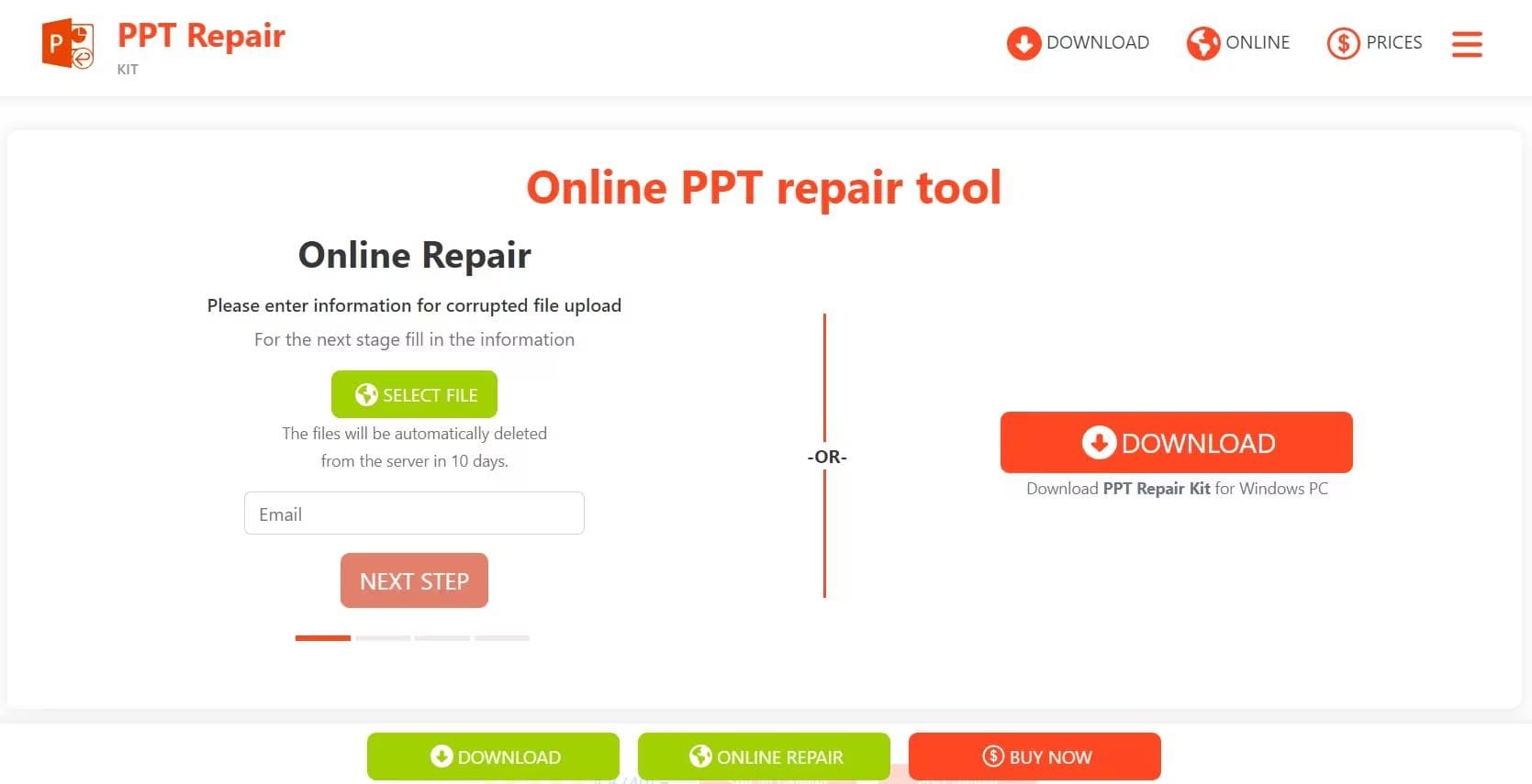 online pptx repair tool