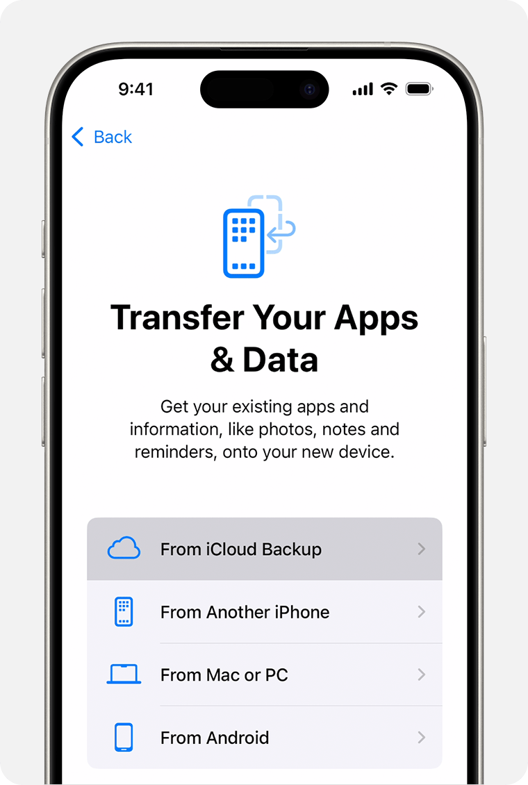 restore from icloud backup 