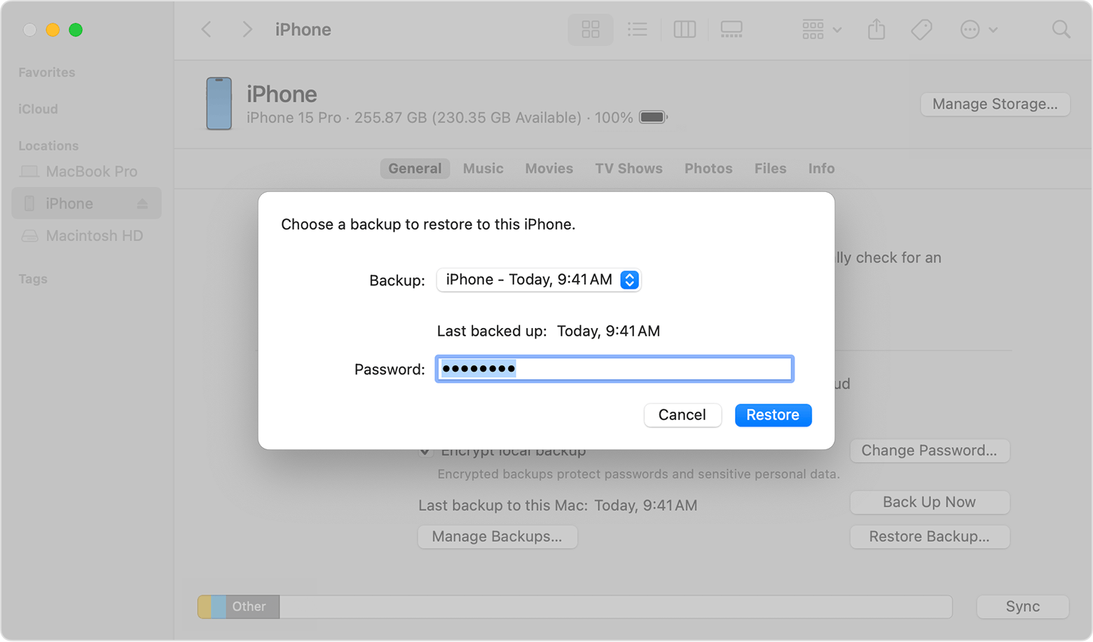 itunes backup 