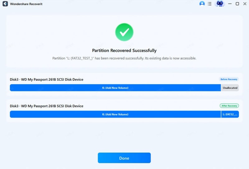 complete partition recovery