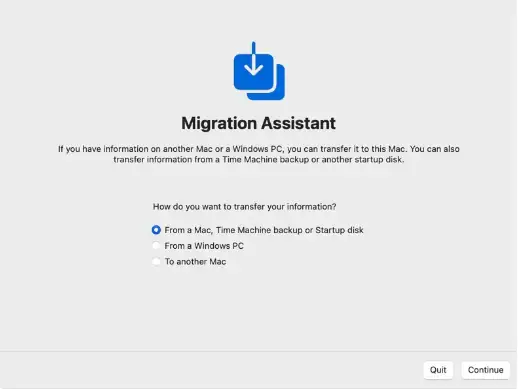 restore mac to previous data migration 