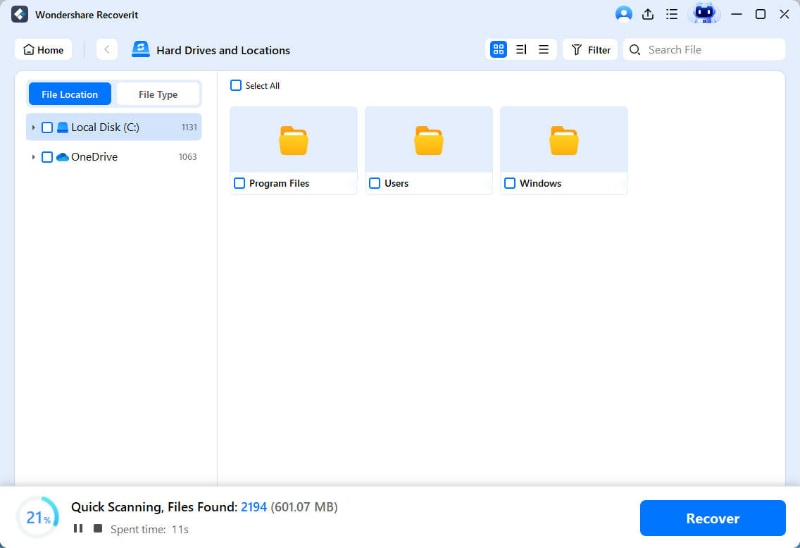 scan one drive