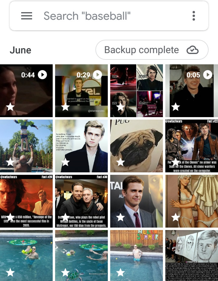 video backup on google photos