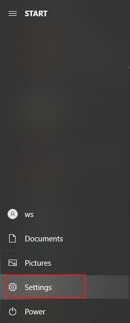 open settings