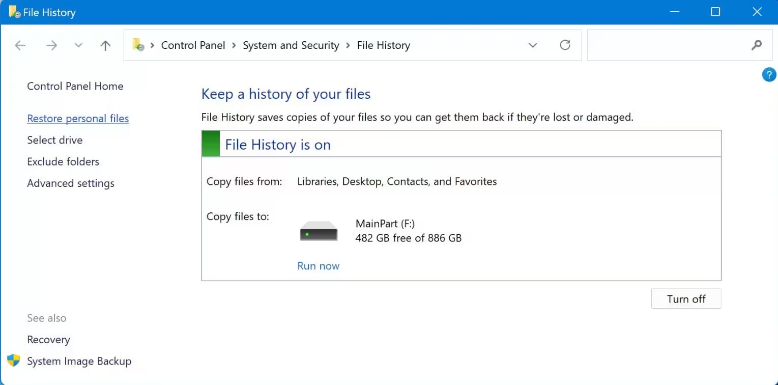 verify files in the section