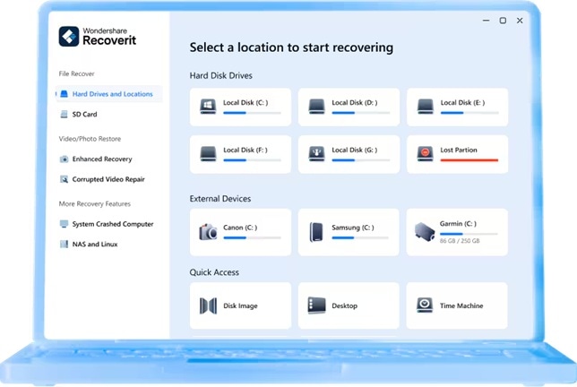 recoverit bkf file recovery software