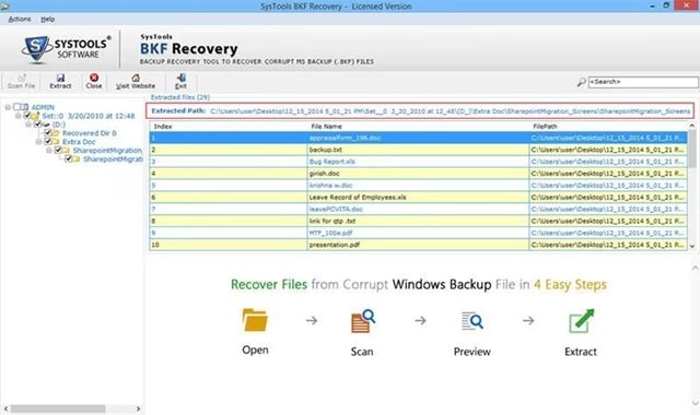sys tools bkf file recovery tool