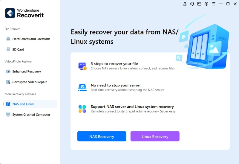 select nas recovery