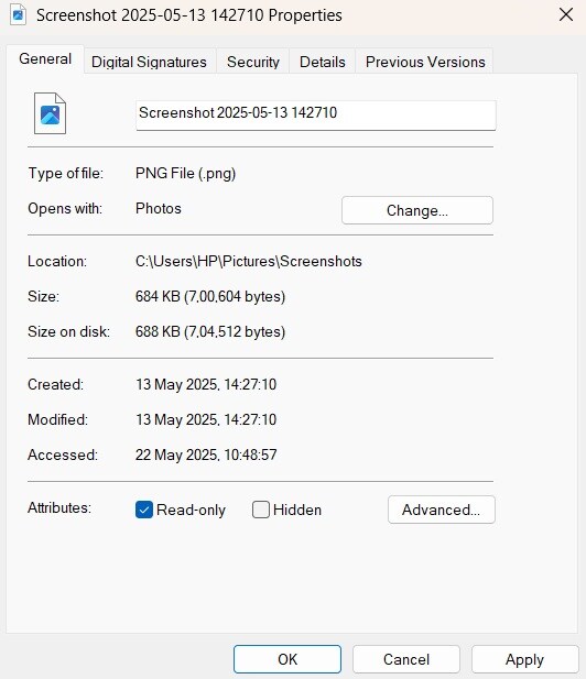 make file read only windows 