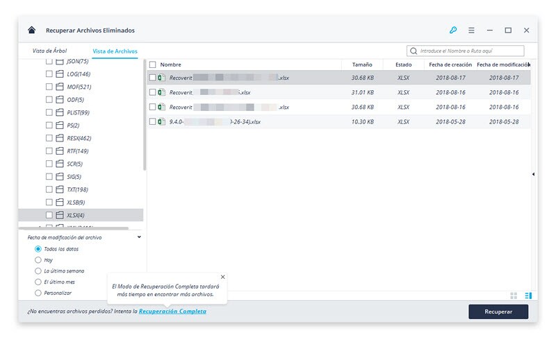 Recupera un Archivo Borrado de Excel