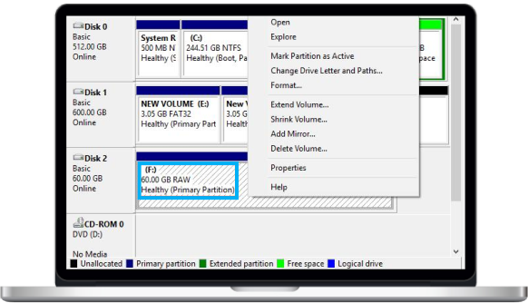 reconstruye el sistema de archivos para recuperación de datos