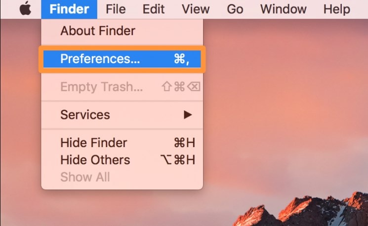 how to find finder preferences on mac