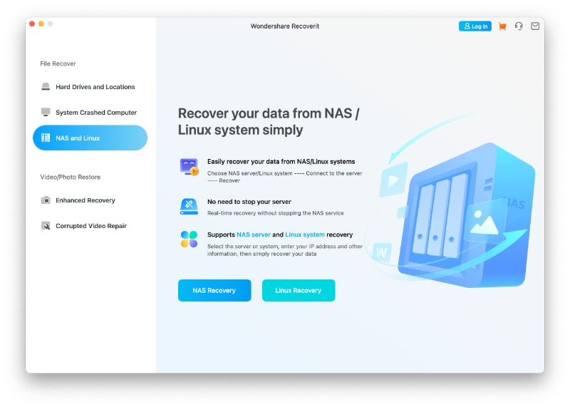 nas data recovery with recoverit
