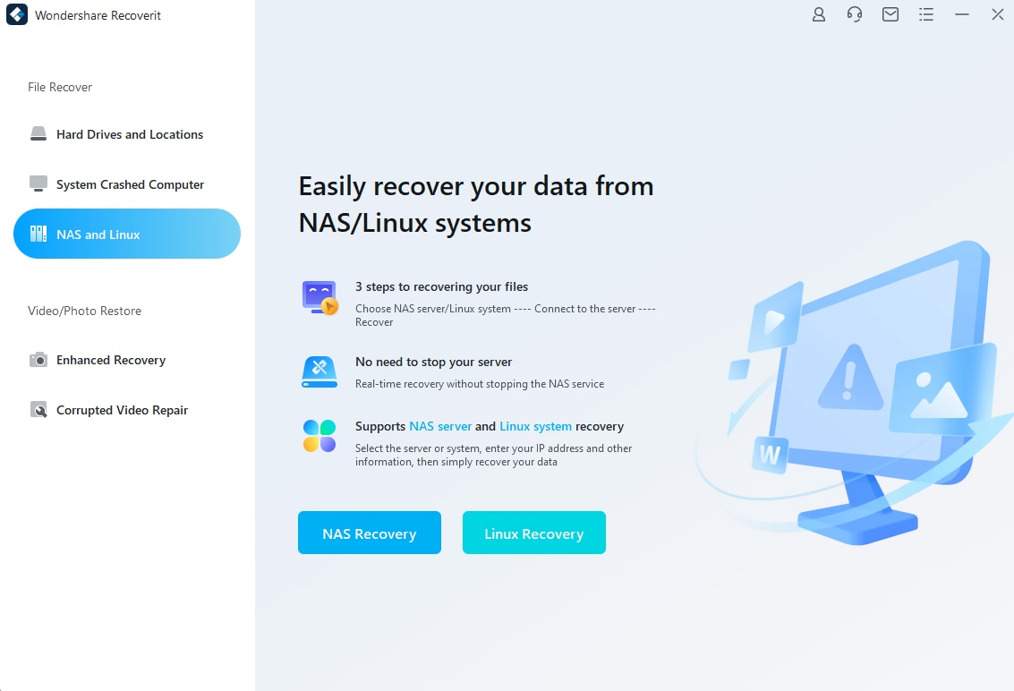 nas data recovery with recoverit