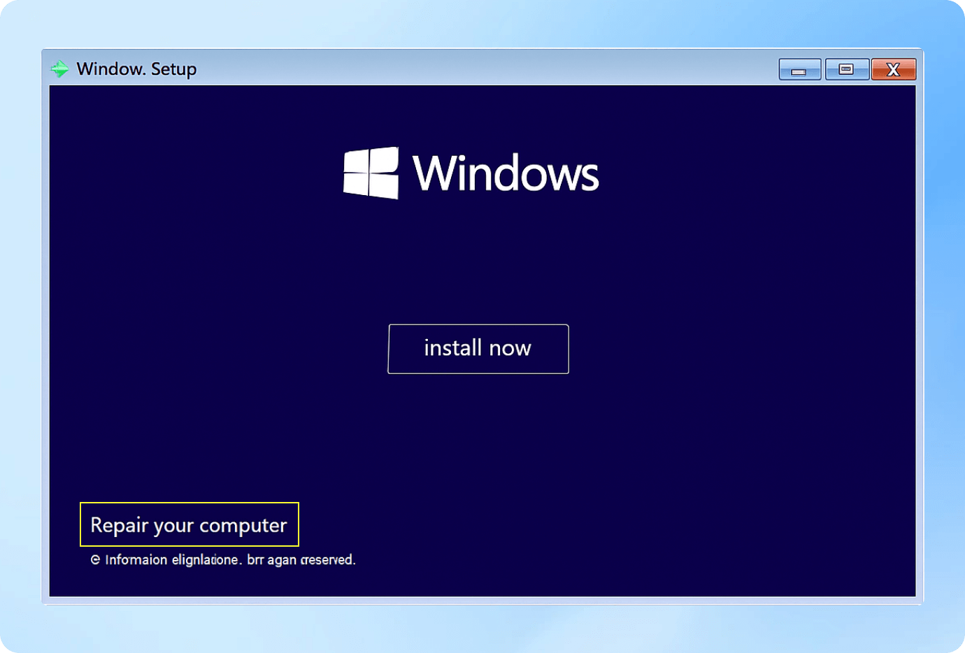 boot from windows installation media