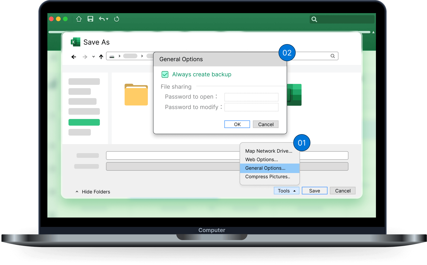 enable autobackup in dialog box
