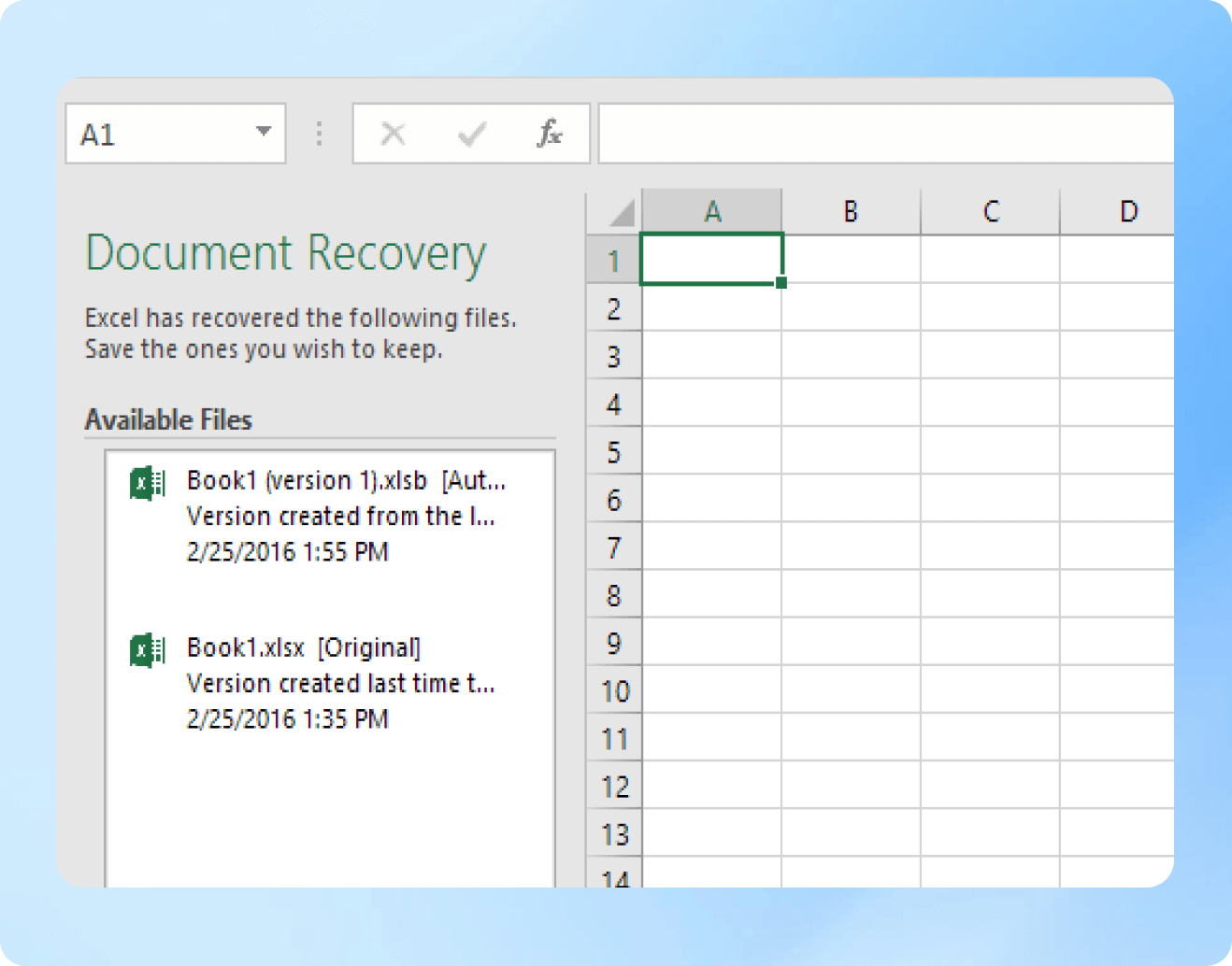 method 3use document recovery