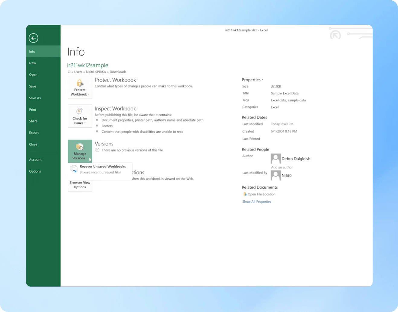 method 5recover a previous version