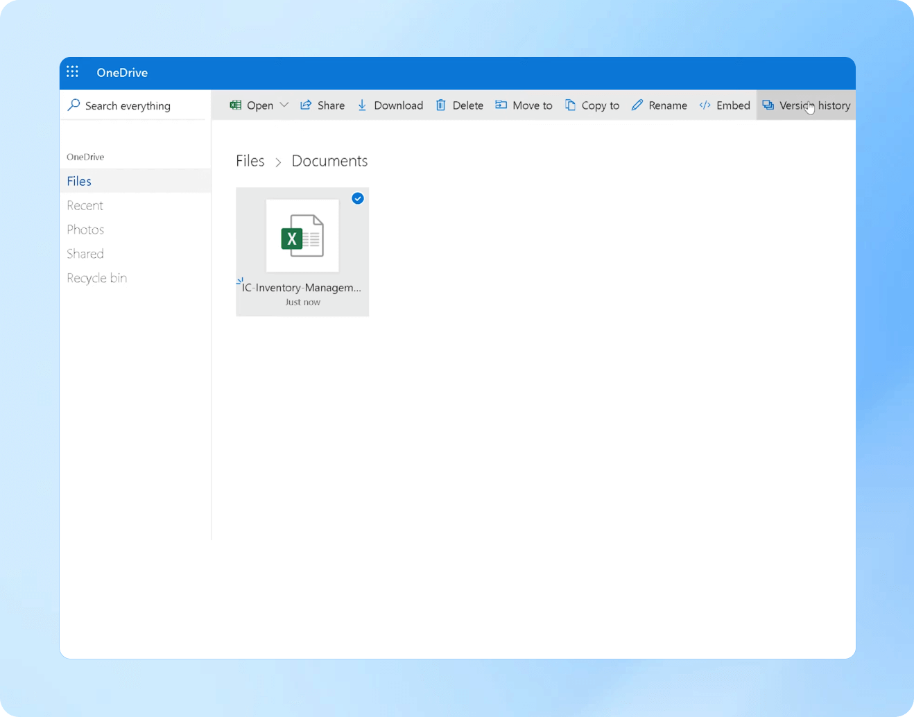 method 6recover from cloud services
