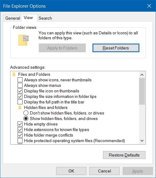 open-folder-options