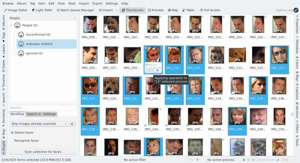 digikam organizador de foto com reconhecimento facial