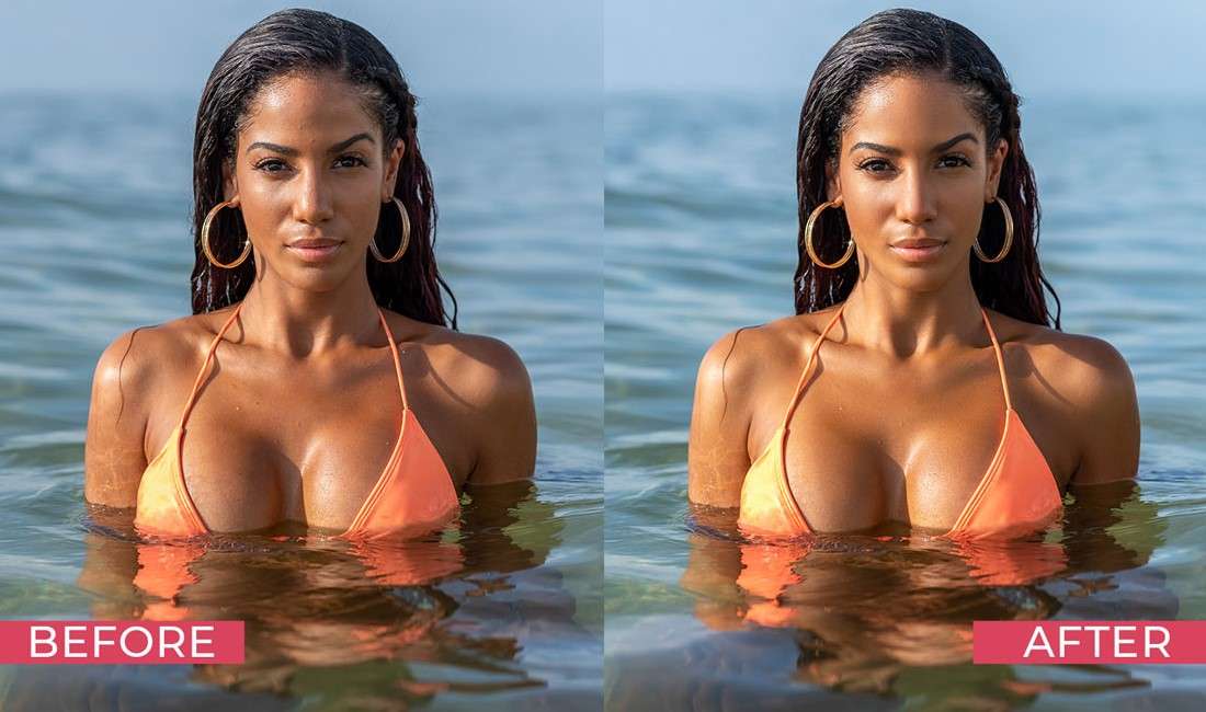 before and after of photo retouching