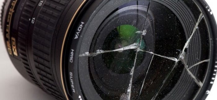 câmeras danificadas