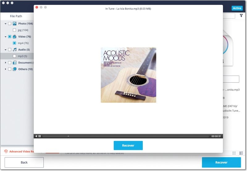 Audiodateiwiederherstellung auf Mac