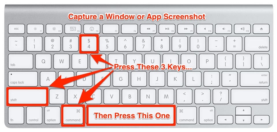 keystroke for screenshot on mac