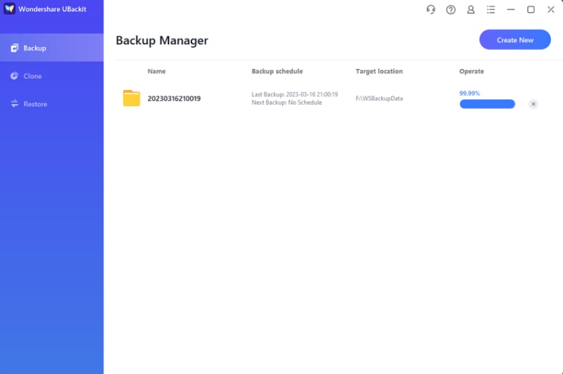 backup partition with ubackit