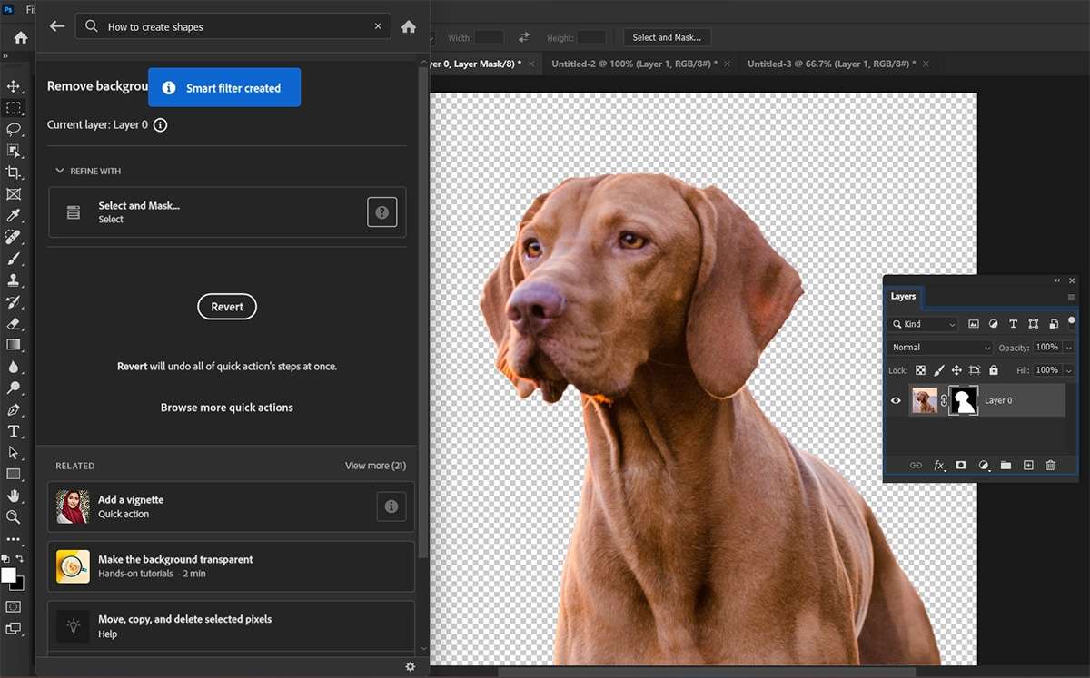 remove a background in photoshop with quick actions 