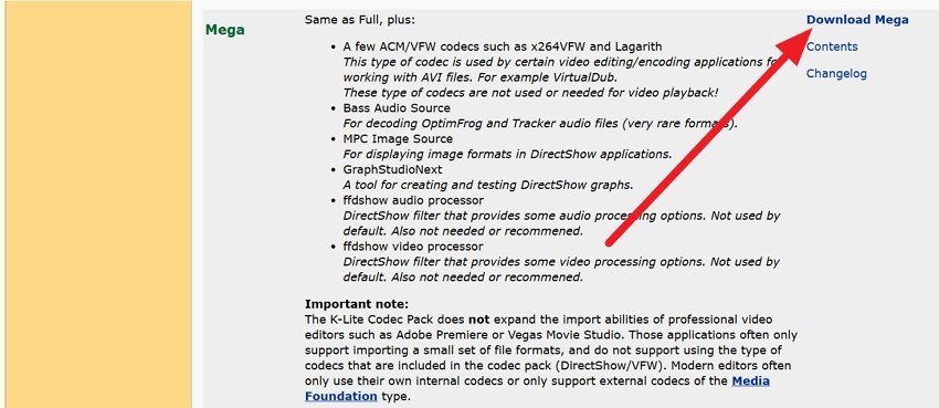 download the mega codec pack