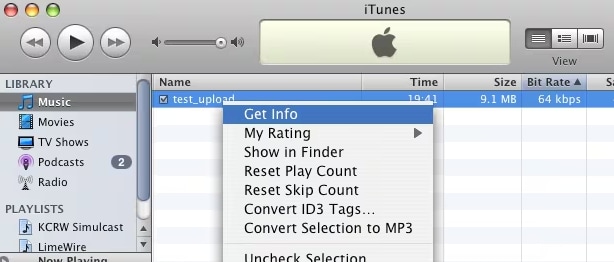 get info to open mp3