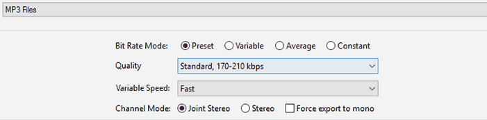 save converted mp3 in audacity