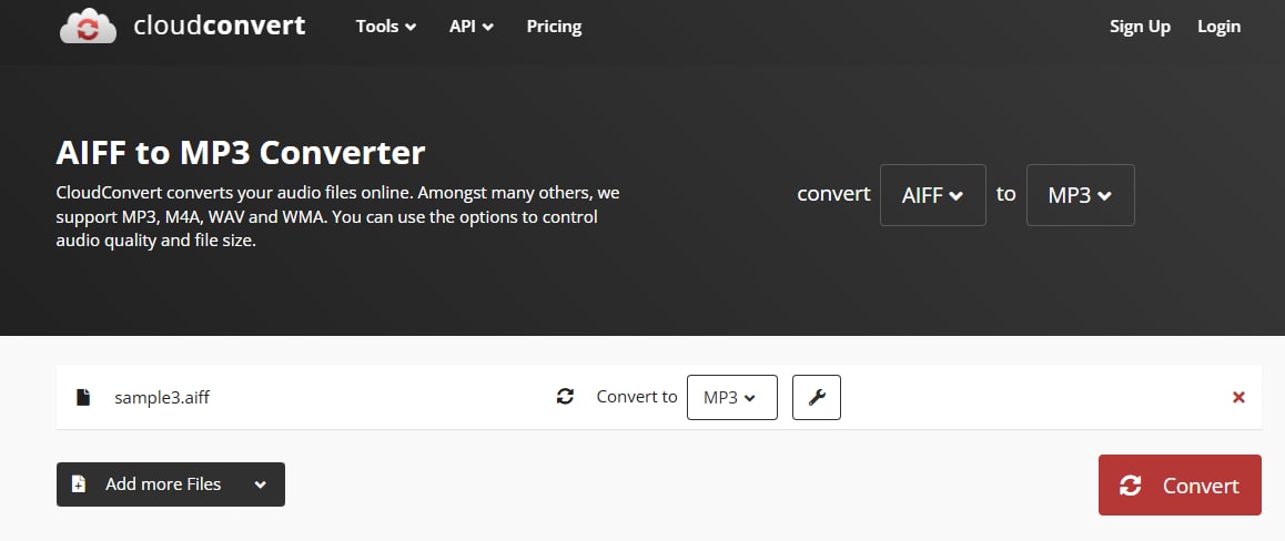 convert and save mp3 in cloudconvert