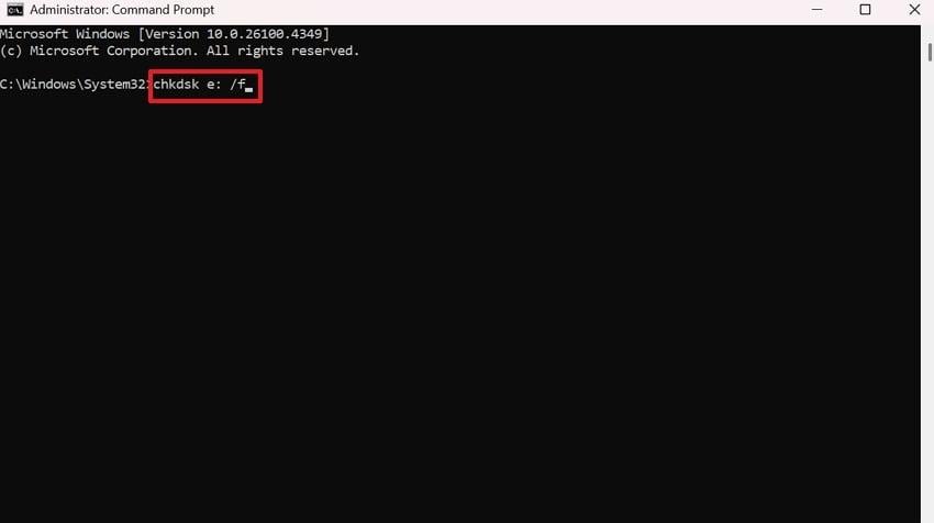 run chkdsk scan