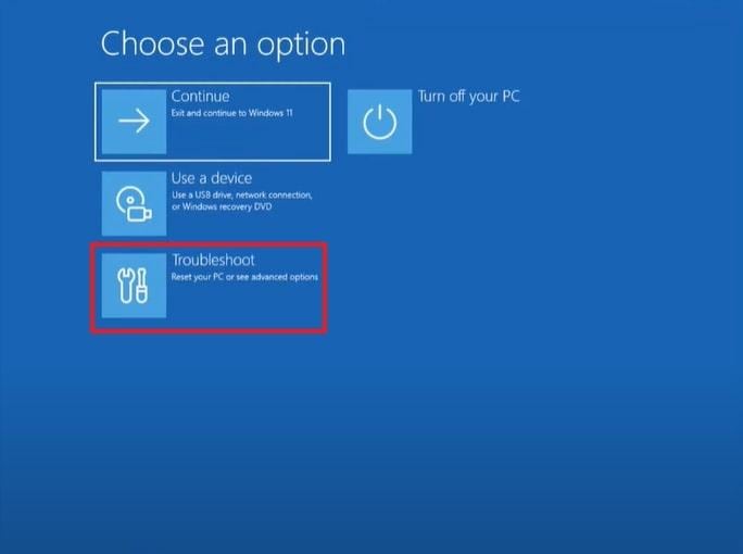 move with troubleshoot option